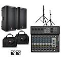 Harbinger LV12 Mixer with VARI V2300 Powered Speakers, Stands, Cables, and Tote Bags 12