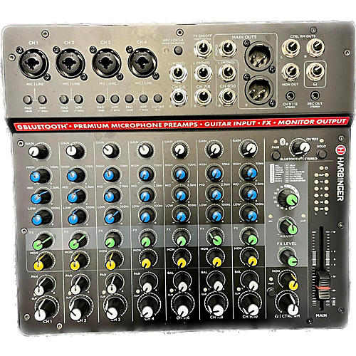 Harbinger LX12 12-Channel Mixer with Bluetooth®, FX and USB