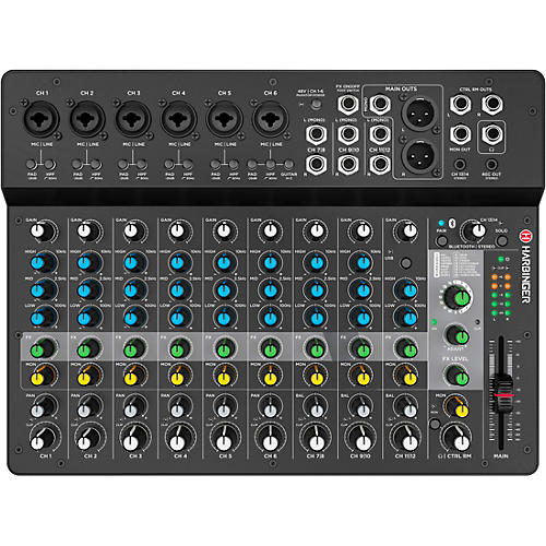 Harbinger LV14 14-Channel Analog Mixer With Bluetooth, FX & USB Audio Condition 1 - Mint