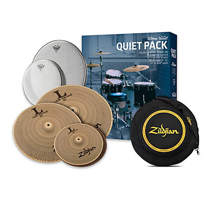 Zildjian LV468RH Low-Volume Cymbal Pack With Remo Silentstroke Heads and Free Bag