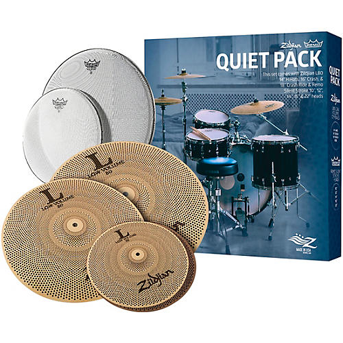 Zildjian LV468RH Low Volume Cymbal Pack with Remo Silentstroke Heads