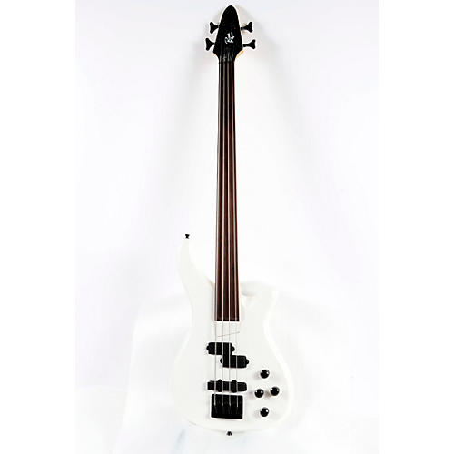 Rogue LX200BF Fretless Series III Electric Bass Guitar Condition 3 - Scratch and Dent Pearl White 197881123093