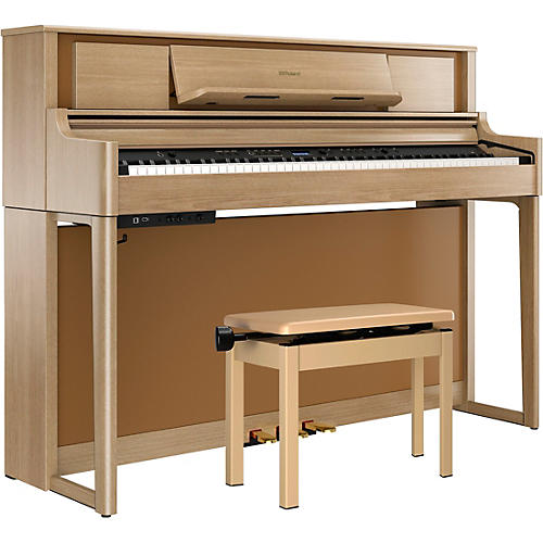 Roland LX705 Premium Digital Upright Piano With Bench Light Oak
