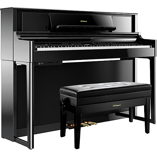 Roland LX705 Premium Digital Upright Piano With Bench Polished Ebony