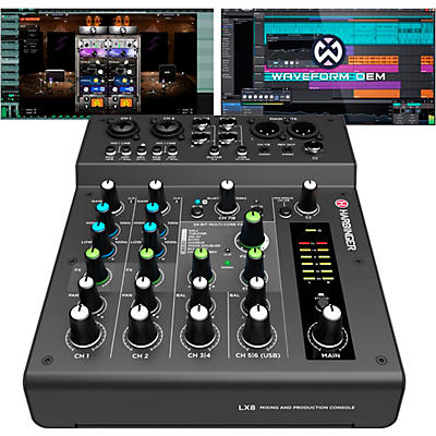 Harbinger LX8 8-Channel Analog Mixer With Bluetooth, FX and USB Audio