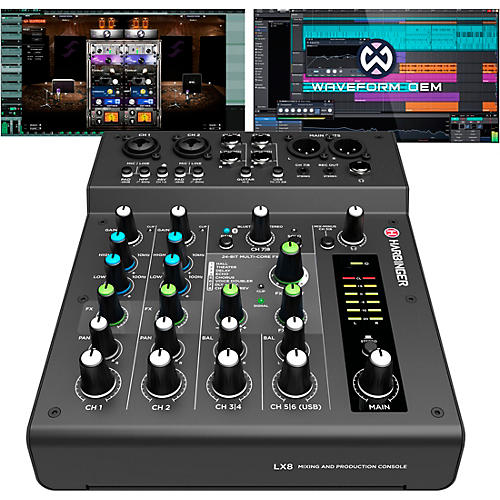 Harbinger LX8 8-Channel Analog Mixer With Bluetooth, FX and USB Audio Condition 2 - Blemished  197881213756