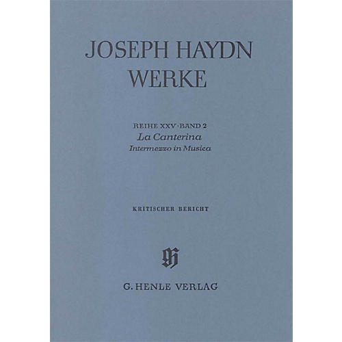 G. Henle Verlag La Canterina - Intermezzo in Musica Henle Edition Series Hardcover