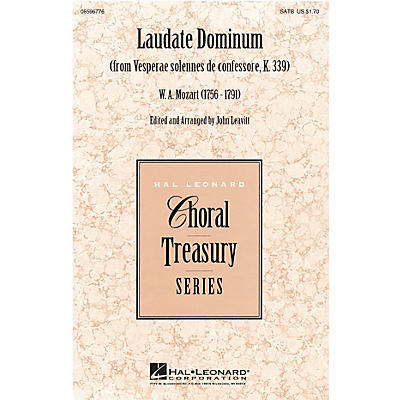 Hal Leonard Laudate Dominum (from Vesperae solennes de confessore, K. 339) SATB composed by Wolfgang Amadeus Mozart