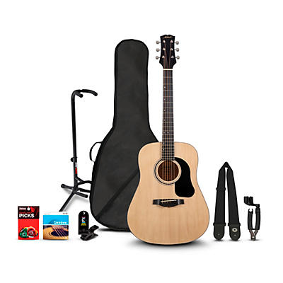 Mitchell Launch D75S Starter Dreadnought Acoustic Guitar Deluxe Pack -
