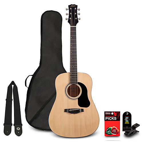 Mitchell Launch D75S Starter Dreadnought Acoustic Guitar Pack Natural