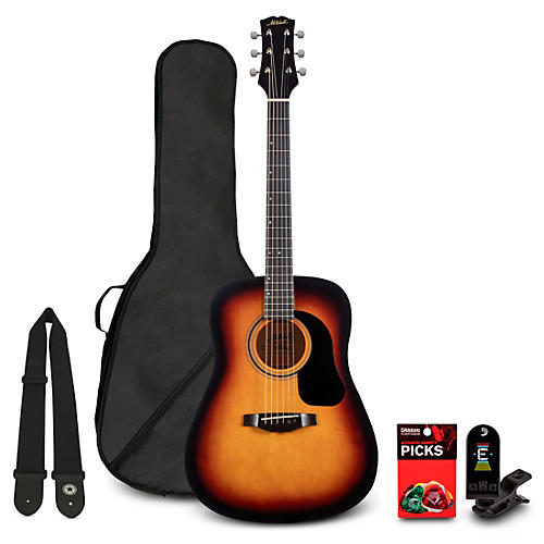 Mitchell Launch D75S Starter Dreadnought Acoustic Guitar Pack Sunburst