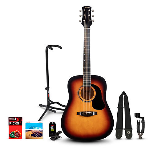 Mitchell Launch D75S Starter Dreadnought Acoustic Guitar With Accessories & Stand Sunburst