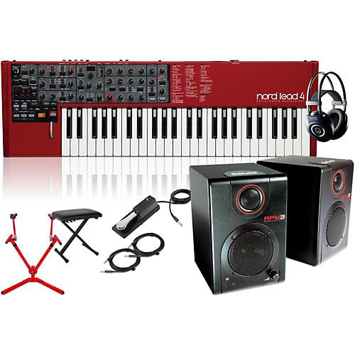 Lead 4 Synthesizer with Matching Stand, RPM3 Monitors, Headphones, Bench, and Sustain Pedal