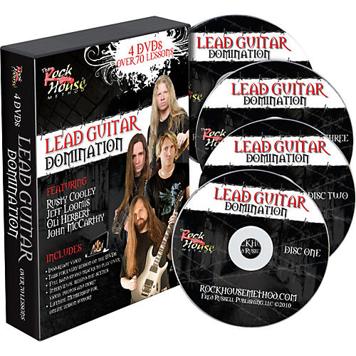 Lead Guitar Domination Featuring Rusty Cooley, Oli Herbert, John McCarthy & Jeff Loomis (4-DVD Set)
