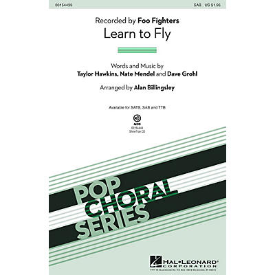 Hal Leonard Learn to Fly SAB by Foo Fighters arranged by Alan Billingsley