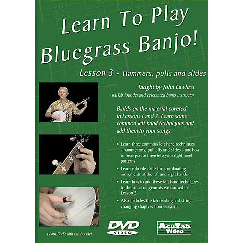 Learn to Play Bluegrass Banjo DVD - Lesson 3: Hammers, Pulls, & Slides