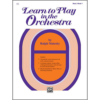 Alfred Learn to Play in the Orchestra Book 1 Bass