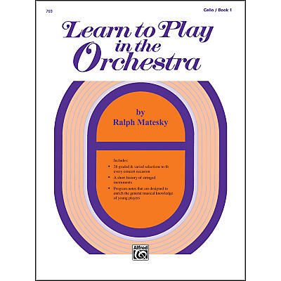 Alfred Learn to Play in the Orchestra Book 1 Cello