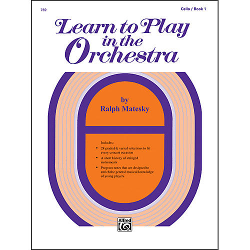 Alfred Learn to Play in the Orchestra Book 1 Cello