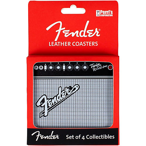 Fender Leather Amp Coasters 4-Pack