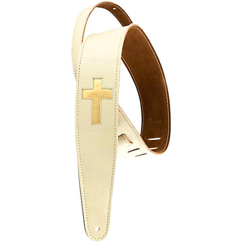 Henry Heller Leather Cross Guitar Strap Cream