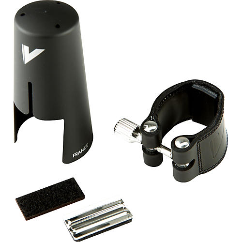 Vandoren Leather German Clarinet Ligatures and Caps Bb Clarinet Ligature with Plastic Cap