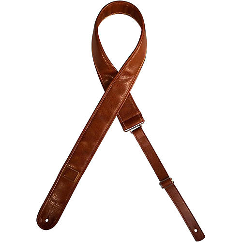 Kyser Leather Guitar Strap with Capo-Keeper Brown 2 in.