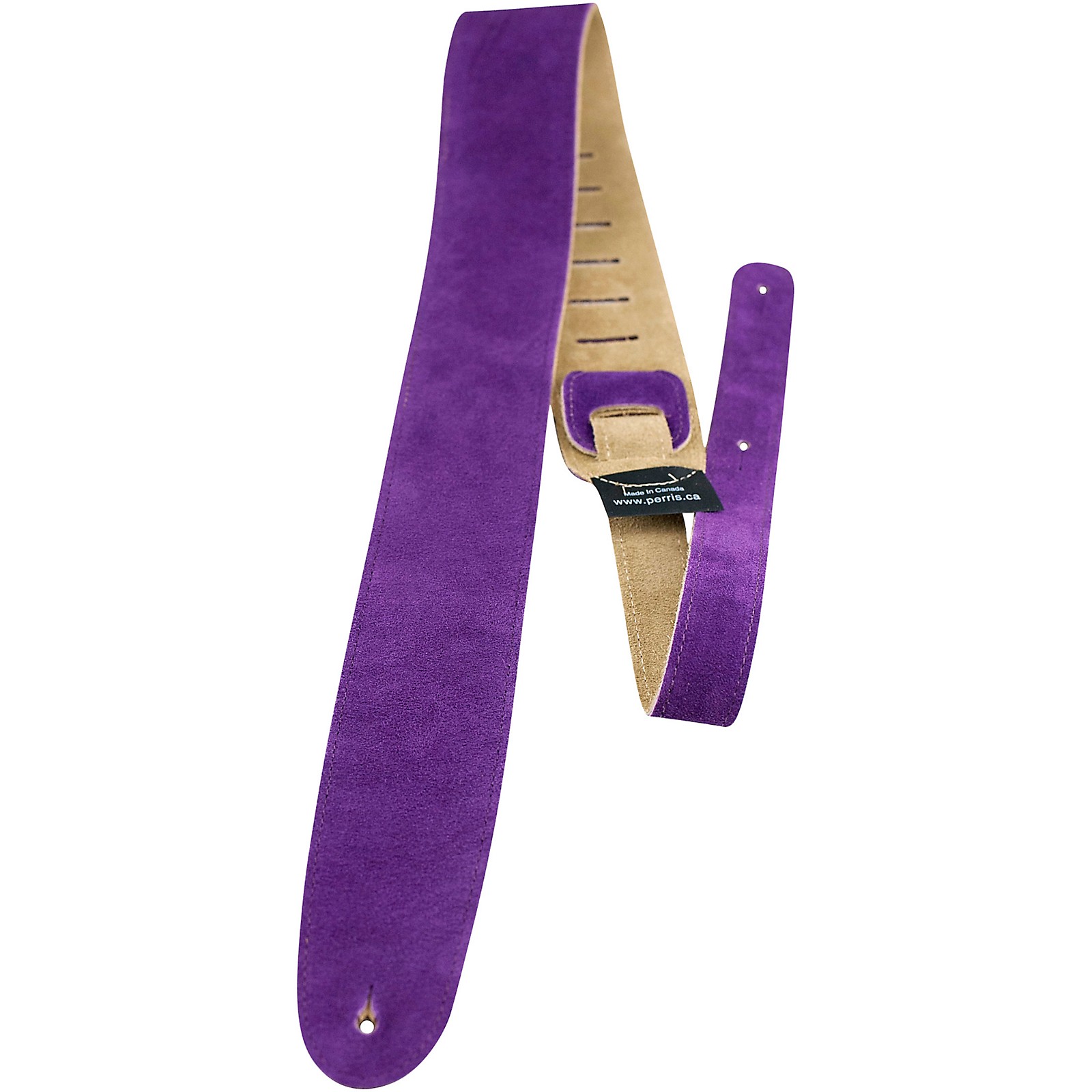 Perri's Leather Guitar Strap with Reversable Natural Suede Backing