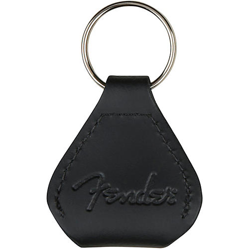 Fender Leather Pick Holder Keychain Black