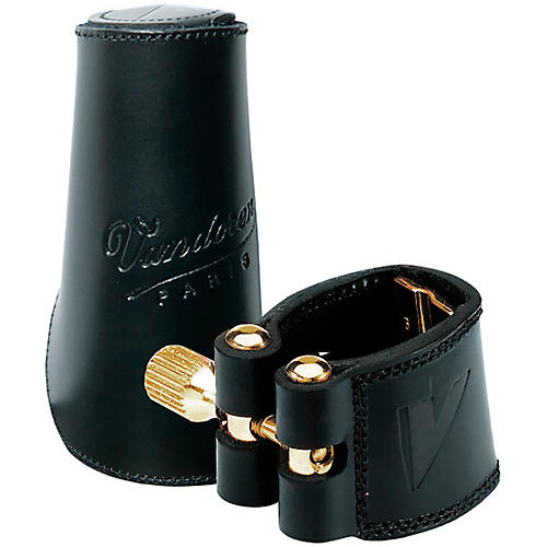 Vandoren Leather Saxophone Ligature With Cap Alto Sax with Leather Cap