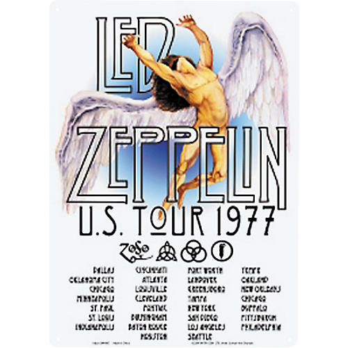 Led Zeppelin 1977 Tour Sign