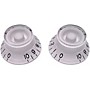 AxLabs Left Handed Bell Knob (Black Lettering) - 2 Pack White