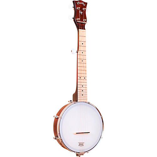 Gold Tone Left-Handed Plucky Traveler Banjo with Gig Bag Vintage Brown