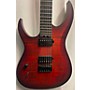 Used Schecter Guitar Research Left Handed Sunset Extreme Solid Body Electric Guitar scarlet