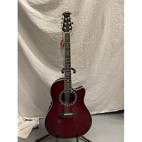 Ovation Legend 2077AX Acoustic Electric Guitar Trans Red