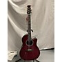Used Ovation Legend 2077AX Acoustic Electric Guitar Trans Red