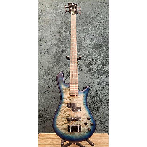Spector Legend 4 Neck Through Electric Bass Guitar Trans Blue
