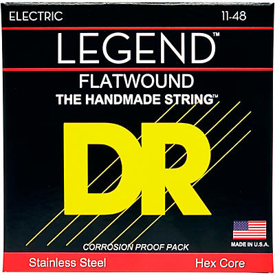 DR Strings Legend Extra Life Flatwound Electric Guitar Strings - (11-48)