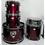 Used Peace Legion 5 Piece Drum Set Drum Kit Red