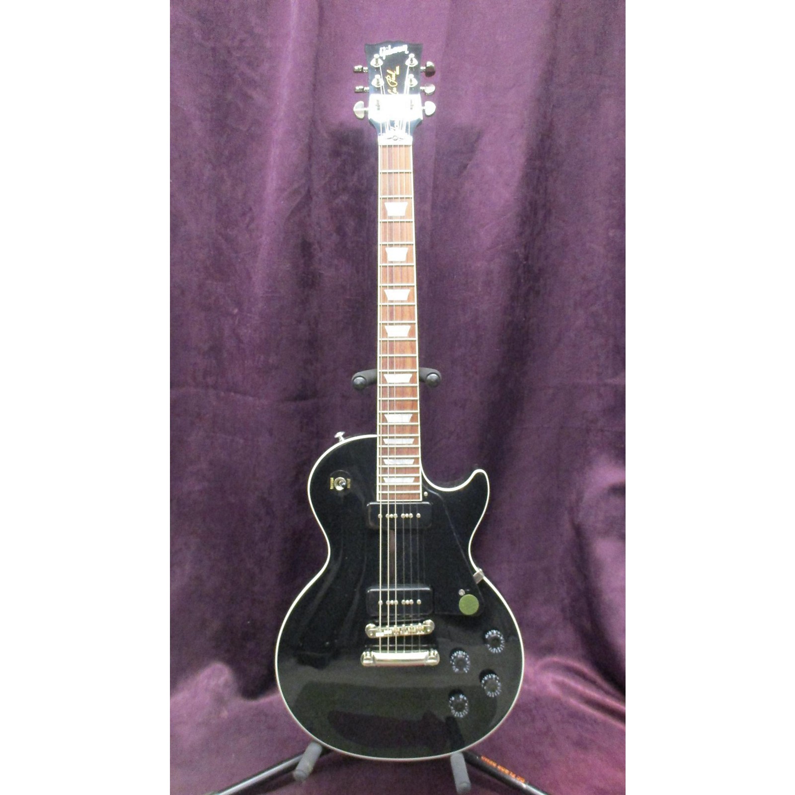 Used Gibson Les Paul Classic Solid Body Electric Guitar Ebony Musician's Friend