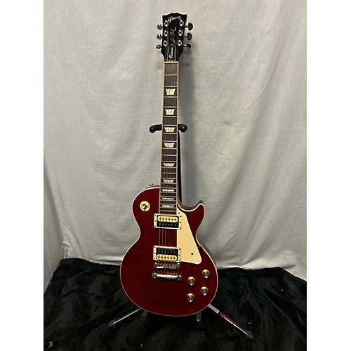 Gibson Les Paul Classic Solid Body Electric Guitar Crimson Red Trans