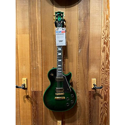 Gibson Les Paul Custom Green Widow Figured Maple With Gold Hardware Solid Body Electric Guitar