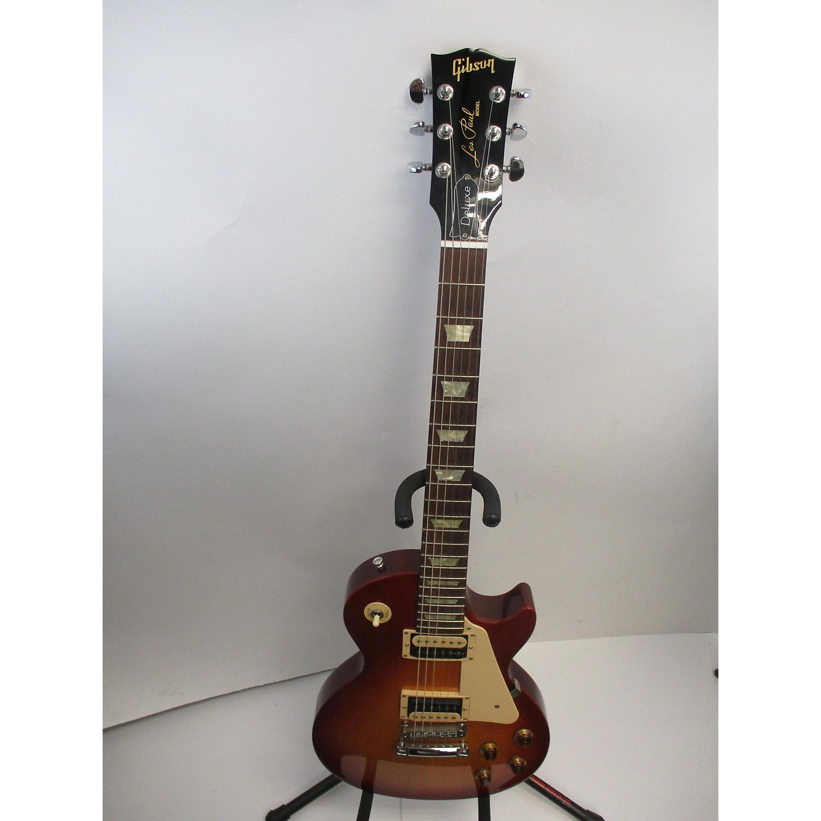 Used Gibson Les Paul Deluxe Solid Body Electric Guitar Heritage Cherry