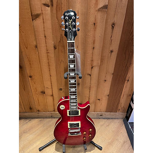 Epiphone Les Paul Standard Plus Solid Body Electric Guitar Trans Red