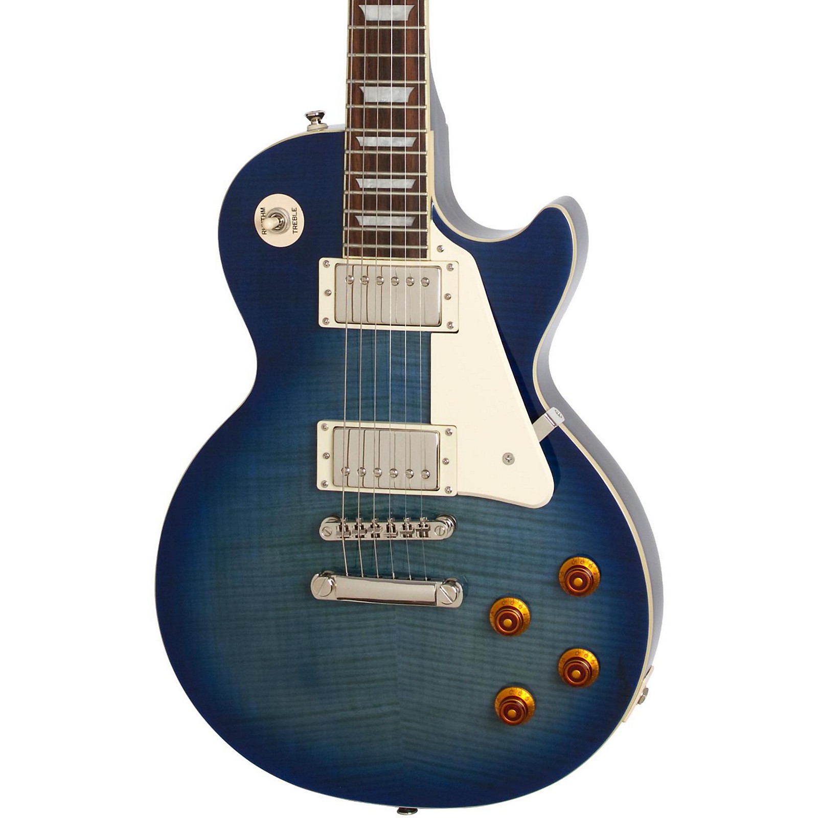 Epiphone Les Paul Standard PlusTop Pro Electric Guitar Translucent Blue ...