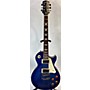 Used Epiphone Les Paul Standard Solid Body Electric Guitar Sapphire Blue Trans