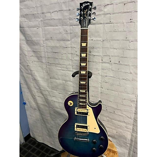 Gibson Les Paul Traditional Pro V Flame Top Solid Body Electric Guitar blueberry