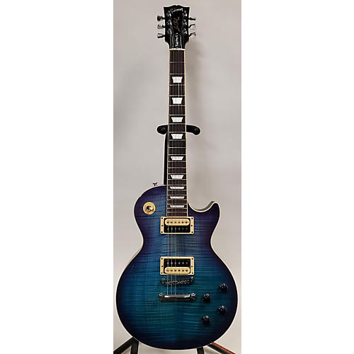 Gibson Les Paul Traditional Pro V Flame Top Solid Body Electric Guitar Blueberry Burst