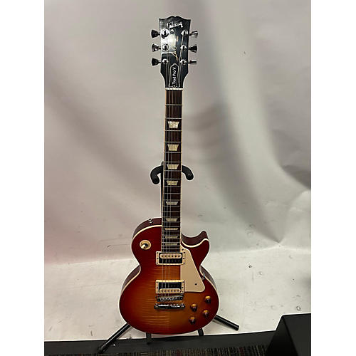 Gibson Les Paul Traditional Pro V Flame Top Solid Body Electric Guitar Washed Cherry Burst
