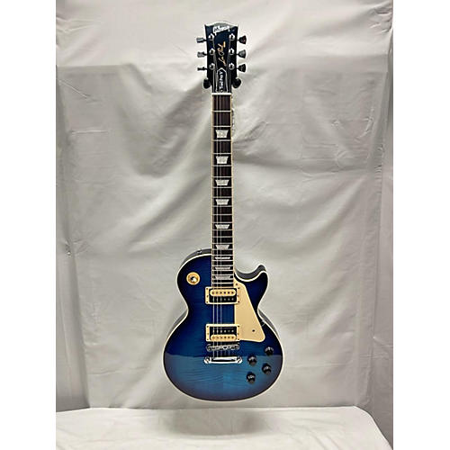 Gibson Les Paul Traditional Pro V Flame Top Solid Body Electric Guitar Blue Burst
